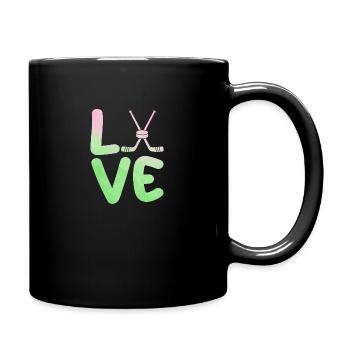 Eishockeyspieler Eishockey - Tasse einfarbig - Schwarz - Rechts
