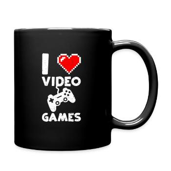 I Love Video Games - Gaming - Tasse einfarbig - Schwarz - Rechts
