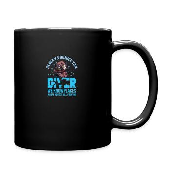Tauchen Diving Vintage Underwater Sprüche - Tasse einfarbig - Schwarz - Rechts