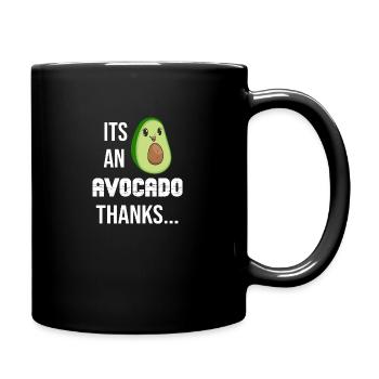 Avocado Fruchtig Vintage Vegane Sprüche - Tasse einfarbig - Schwarz - Rechts