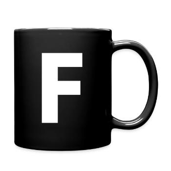 F - Tasse einfarbig - Schwarz - Rechts
