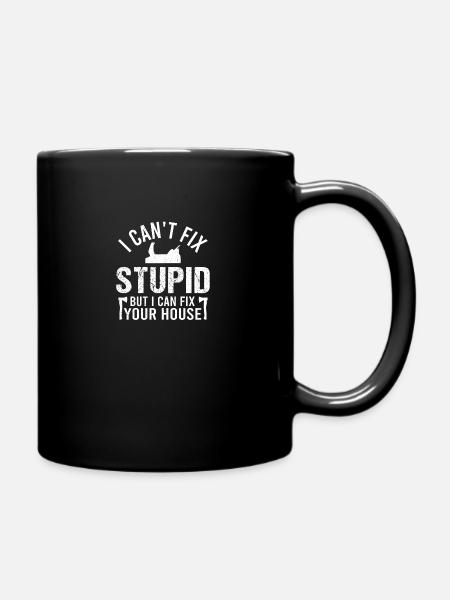 Zimmermann Schreiner Sägen Handwerker Sprüche - Tasse einfarbig - Schwarz