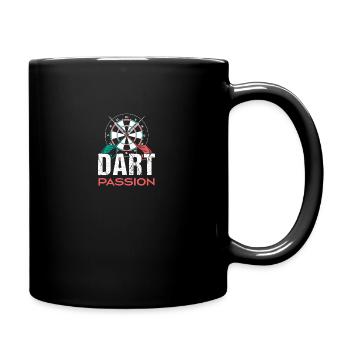 Dart Darts Darten Vintage Dartpfeile Dartscheibe - Tasse einfarbig - Schwarz - Rechts