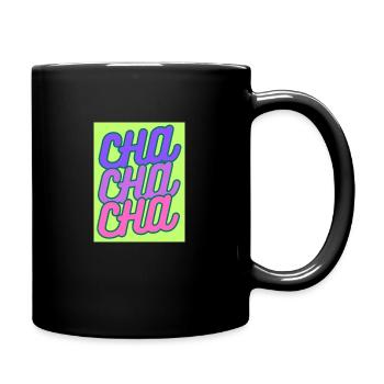 Lebhaft. Verspielt. Retro. Neon Cha Cha Cha - Tasse einfarbig - Schwarz - Rechts