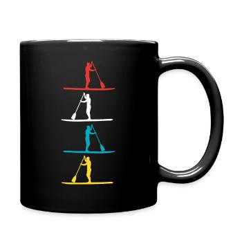 Stand Up Paddling SUP Surfer Geschenk - Tasse einfarbig - Schwarz - Rechts
