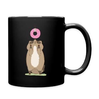 Beignet Tanuki - Mug uni - noir - Droite