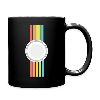 Retro Foto Logo (Ästhetik) - Tasse einfarbig - Schwarz - Rechts