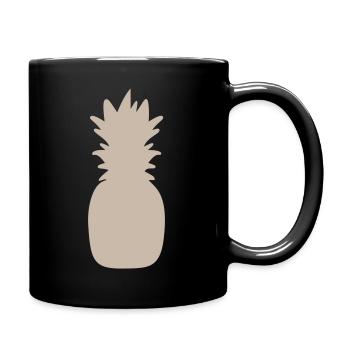 Ananas 2 - Tasse einfarbig - Schwarz - Rechts