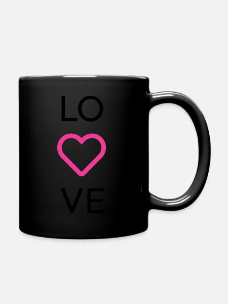 Love Vertical - Full Colour Mug - black