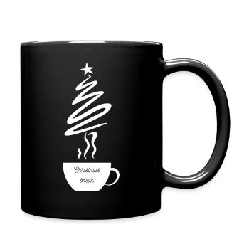 Weihnachtspause - Tasse einfarbig - Schwarz - Rechts