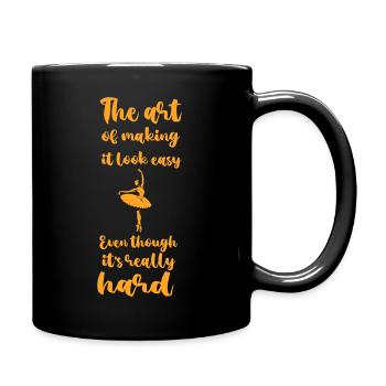 Balleta Prima Ballerina Zitat - Tasse einfarbig - Schwarz - Rechts