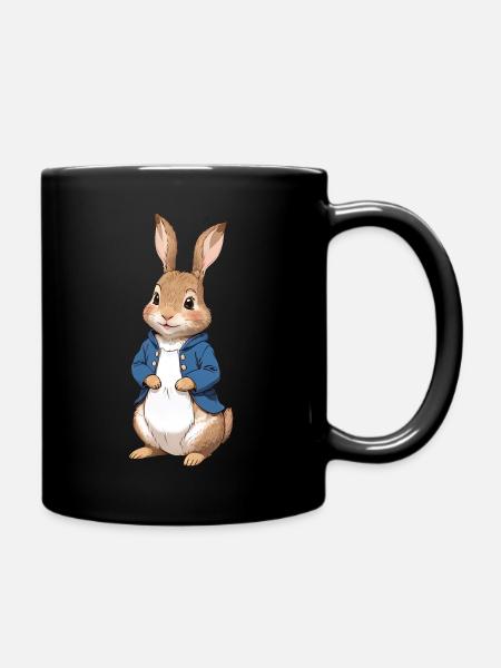 Cute bunny brown 12 - Full Colour Mug - black