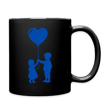 Siblings Blue - Tasse einfarbig - Schwarz - Rechts