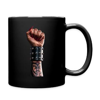 Raise your fist - Full Colour Mug - black - Right
