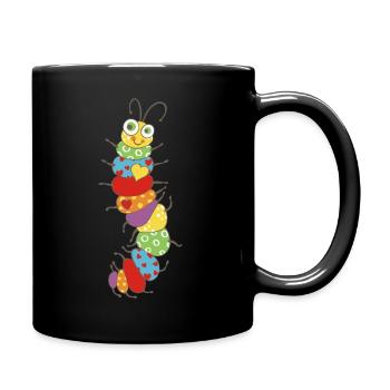 Kleine Raupe Spiel - Tasse einfarbig - Schwarz - Rechts