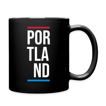 Portland USA City Vertical Wordmark - Full Colour Mug - black - Right