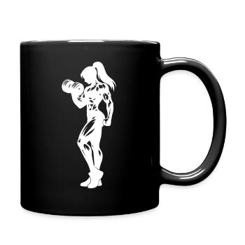 Bodybuilder Woman Fitness - Full Colour Mug - black - Right