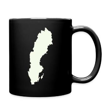 Schweden Silhouette Print - Tasse einfarbig - Schwarz - Rechts