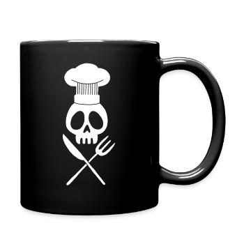 Cook's Skull (Weiß) - Tasse einfarbig - Schwarz - Rechts
