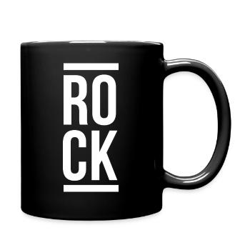 Rock Bold Vertical Typography - Full Colour Mug - black - Right