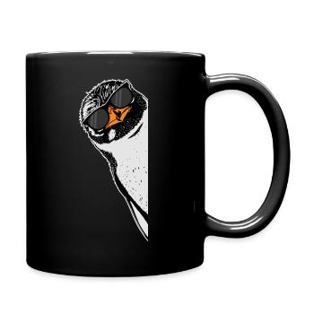 Penguin with sunglasses - Full Colour Mug - black - Right