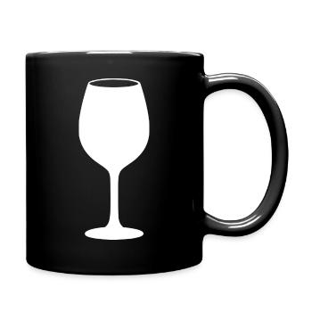 Vin Verre de vin Cadeau pour les buveurs de vin rouge - Mug uni - noir - Droite
