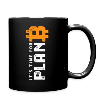 Bitcoin - It's time for Plan B - Krypto Geschenk - Tasse einfarbig - Schwarz - Rechts