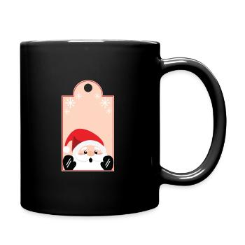 Weihnachten - Christmas Santa Claus Nikolaus Xmas - Tasse einfarbig - Schwarz - Rechts
