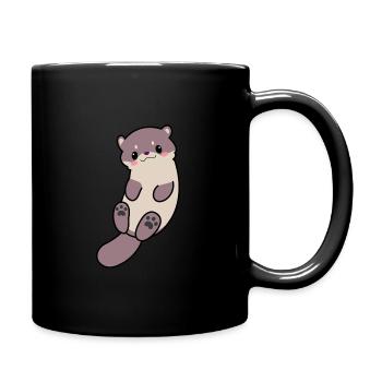 Mikey la loutre - Mug uni - noir - Droite