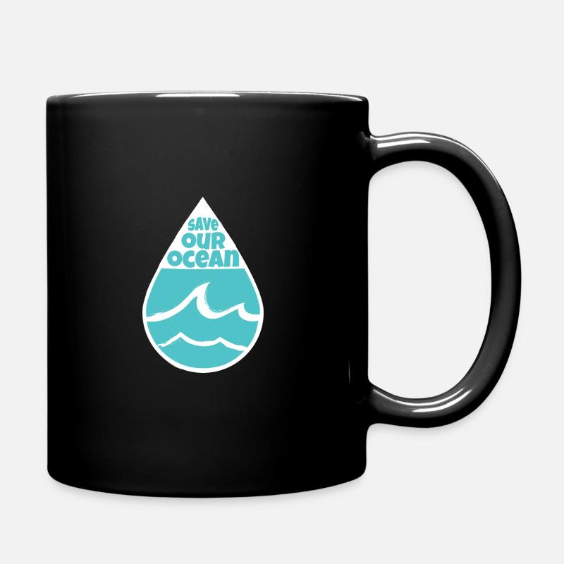 Save the Ocean for Planet A - Mug uni - noir