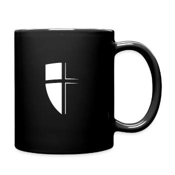 Kreuz Wappen - Tasse einfarbig - Schwarz - Rechts