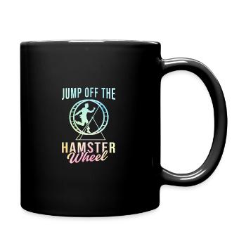 Jump Off The Hamster Wheel Animal Lover Rodents Ha - Tasse einfarbig - Schwarz - Rechts