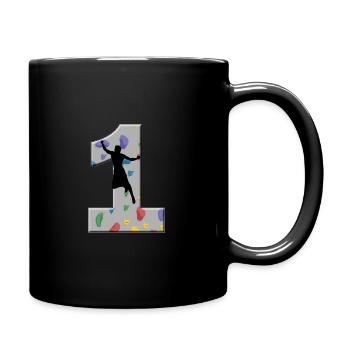 1 Years Old Climber Birthday Bouldering Climbing R - Tasse einfarbig - Schwarz - Rechts