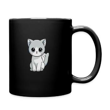 Cat - Full Colour Mug - black - Right