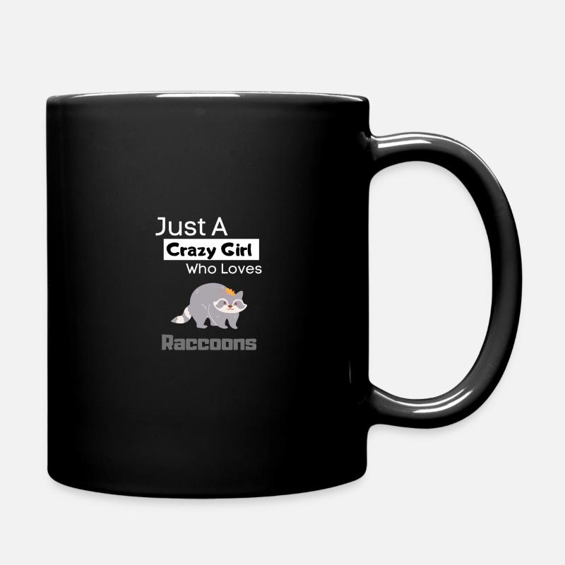 Trash Panda Kronen Mädchen Geschenk Waschbär - Tasse einfarbig - Schwarz