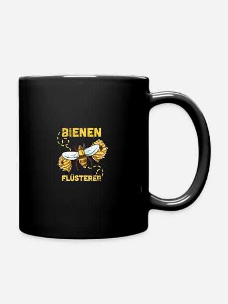 BIENEN FLÜSTERER | Retro Imker Bienenzucht Imkerei - Tasse einfarbig - Schwarz