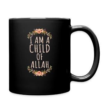 Allah Islam Muslim Mohammed Koran Mecca Gift - Full Colour Mug - black - Right