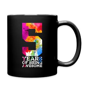 5 ANS D’ÊTRE GÉNIAL 5E ANNIVERSAIRE - Mug uni - noir - Droite