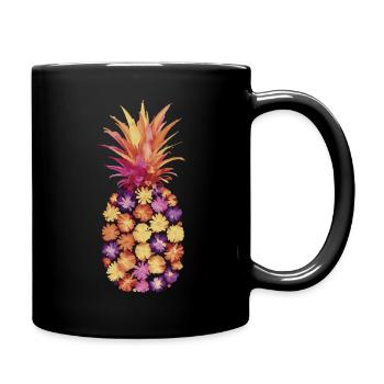 Ananas Fruit tropical hawaïen - Mug uni - noir - Droite