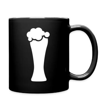Bierglas Symbol - Tasse einfarbig - Schwarz - Rechts