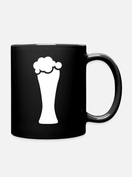 Bierglas Symbol - Tasse einfarbig - Schwarz