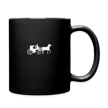Kutsche - Tasse einfarbig - Schwarz - Rechts