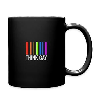Think Gay - Full Colour Mug - black - Right