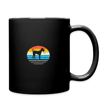Irish Terrier Hund Retro Style Kreis - Tasse einfarbig - Schwarz - Rechts