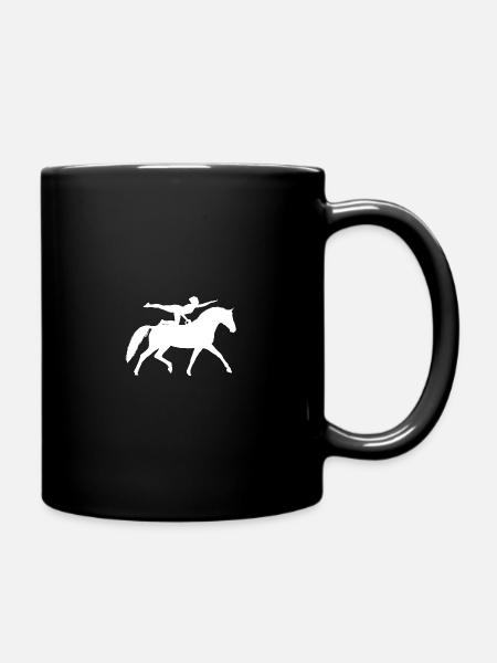 Voltigier Pferde Pferdesport Voltigieren - Tasse einfarbig - Schwarz