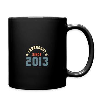 Vintage Legendary since 2013 Birthday Retro - Full Colour Mug - black - Right