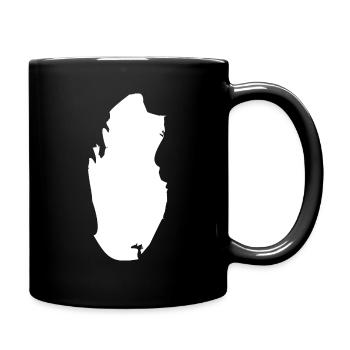Drapeau de la carte du Qatar - Mug uni - noir - Droite