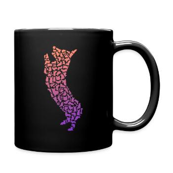 Cardigan Welsh Corgi Mom Girl Corgi Dog - Full Colour Mug - black - Right