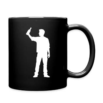 Silhouette de boisson - Mug uni - noir - Droite