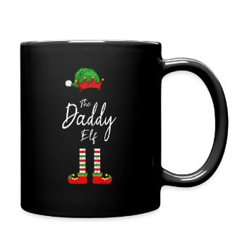 The daddy Elf - Der Vater Weihnachts-Elf - Tasse einfarbig - Schwarz - Rechts